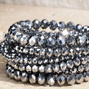 Glass Bead bracelet stack